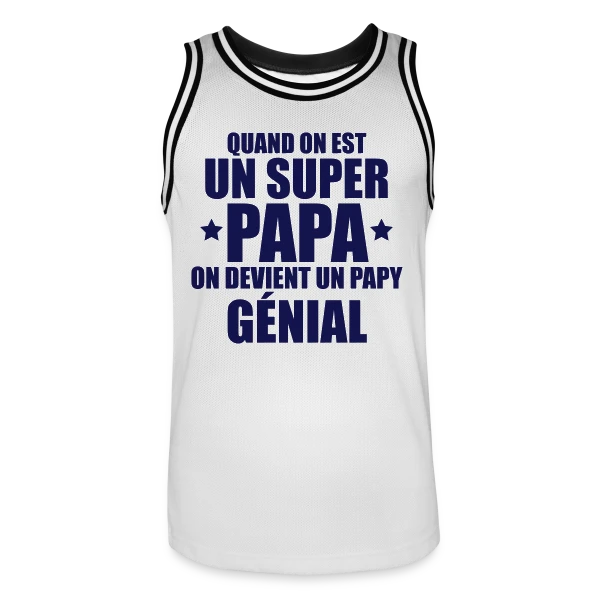 Annonce Grossesse : On Devient un Papy Génial ! sur Maillot de basket Homme