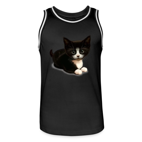 Chat Mignon : Personnalisable sur Maillot de basket Homme