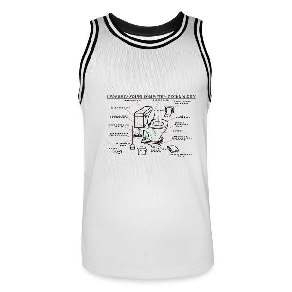 La Technologie Expliquée avec Humour sur Maillot de basket Homme