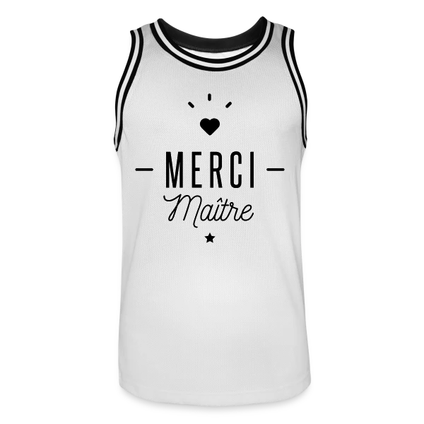 Merci Maître : Le Cadeau Idéal pour Profs sur Maillot de basket Homme