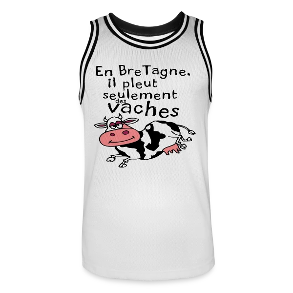 Bretagne Pluie Vaches sur Maillot de basket Homme