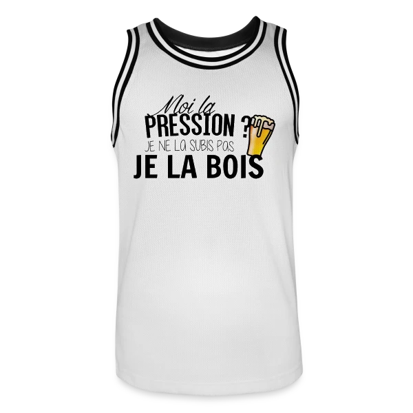 La pression, je la bois ! sur Maillot de basket Homme