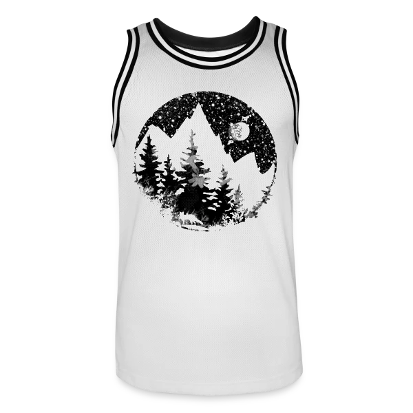 Paysage Montagneux Nocturne Fantastique sur Maillot de basket Homme