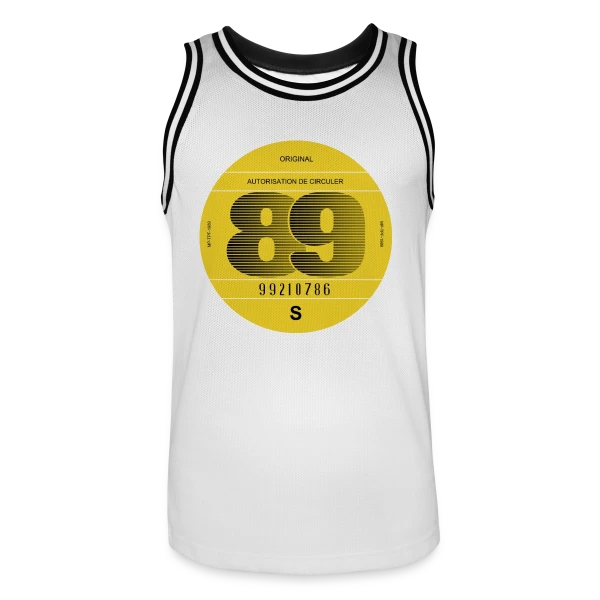 Voiture Vintage France 1989 - Esprit Rétro sur Maillot de basket Homme