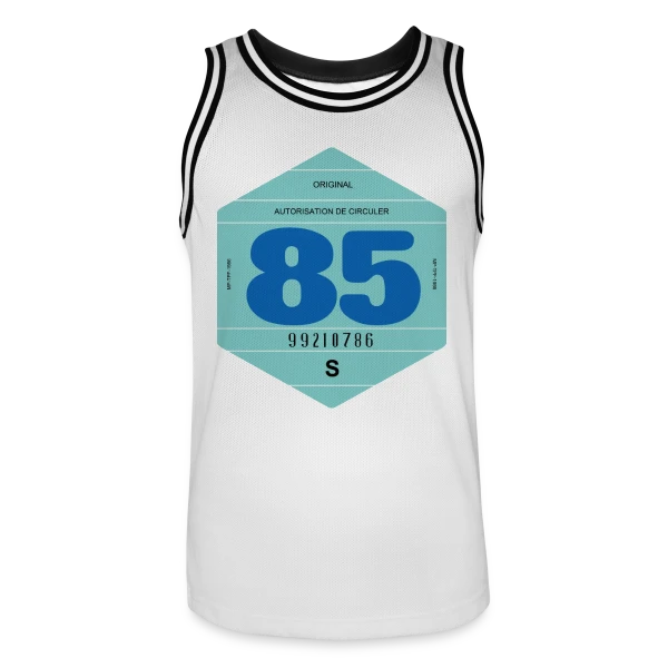 Vignette Rétro Automobile France 1985 sur Maillot de basket Homme
