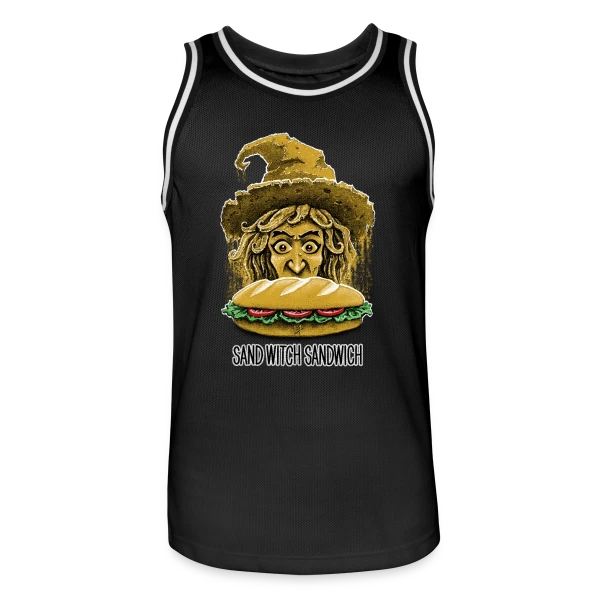 Sorcière des Sables & Son Sandwich sur Maillot de basket Homme