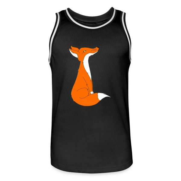 Renard Curieux Cartoon sur Maillot de basket Homme