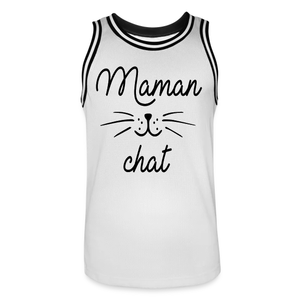 Maman Chat qui Déchire sur Maillot de basket Homme