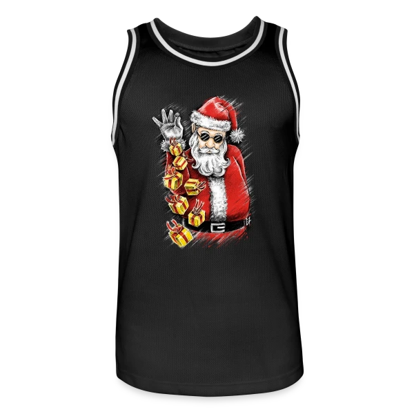 Père Noël Stylé et Généreux sur Maillot de basket Homme