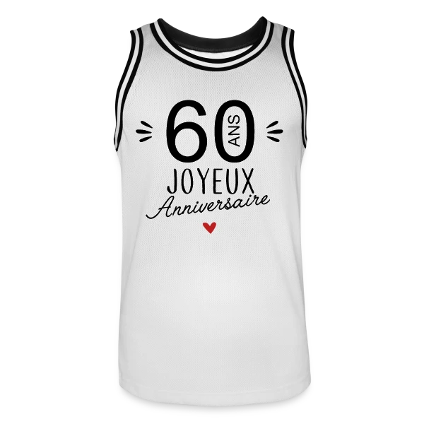 Joyeux Anniversaire 60 Ans – Édition Spéciale sur Maillot de basket Homme