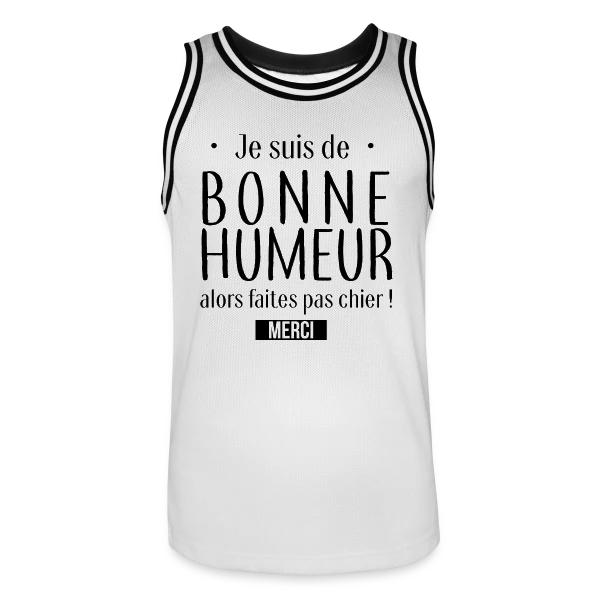 Bonne Humeur : L'Afficher avec Style sur Maillot de basket Homme