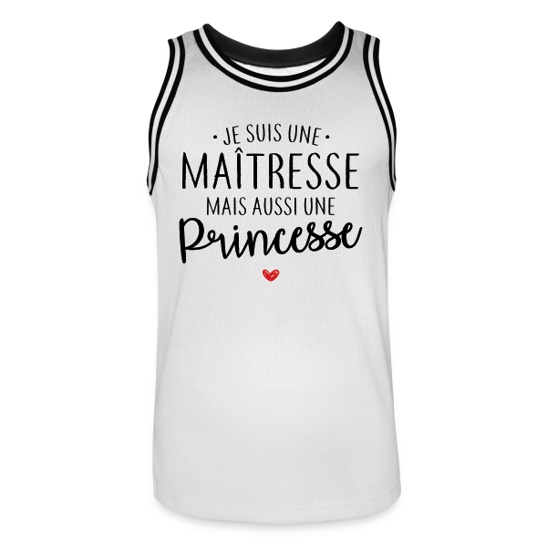 Maîtresse, Mais Toujours Princesse ! sur Maillot de basket Homme