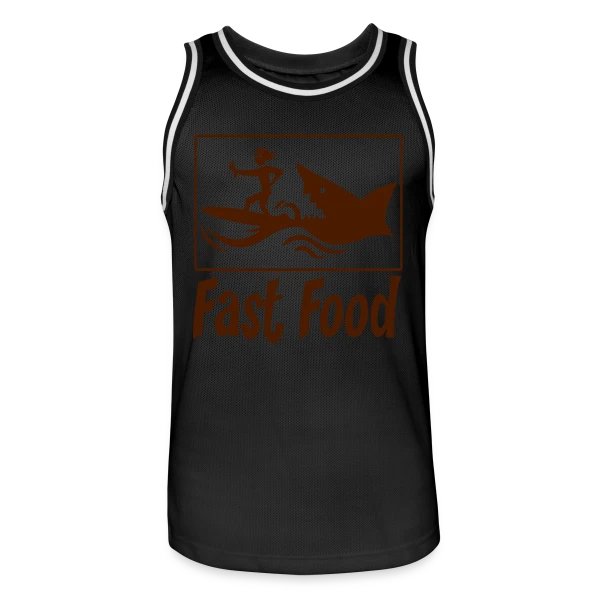 Fast Food : Le Plaisir de la Malbouffe Stylée sur Maillot de basket Homme
