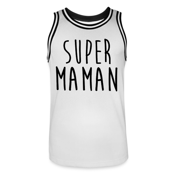 SUPER MAMAN : T-shirt Hommage à une Héroïne sur Maillot de basket Homme