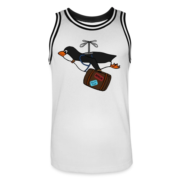 Pingouin Voyageur Hilarant sur Maillot de basket Homme
