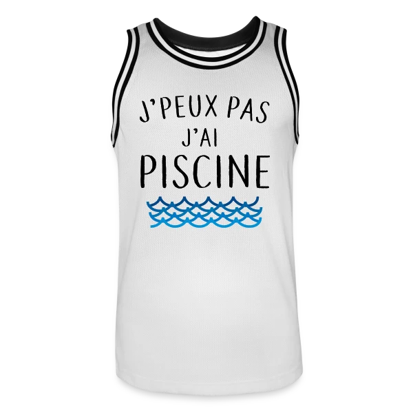 J'peux pas j'ai piscine - La Réplique Culte sur Maillot de basket Homme