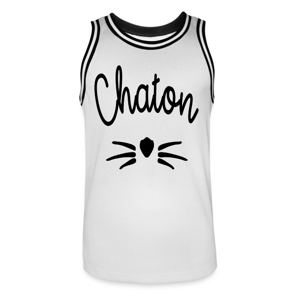 Chaton Moustaches sur Maillot de basket Homme