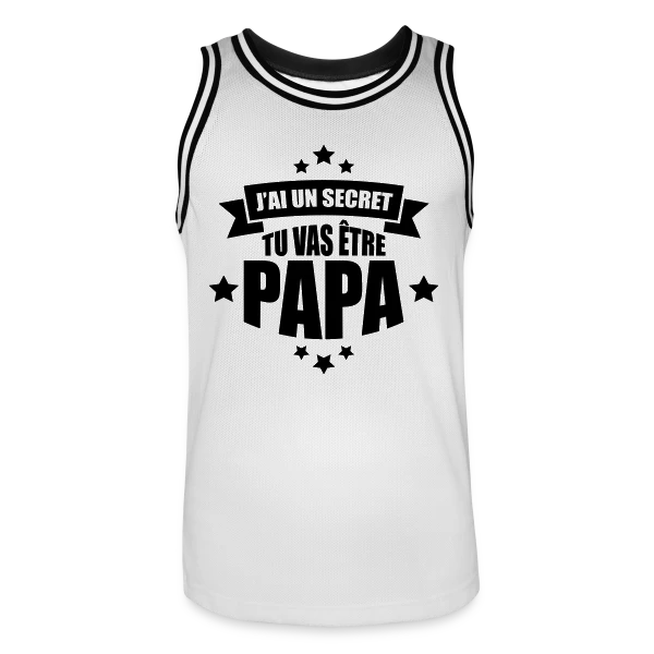 J'ai un Secret : Tu Vas Être Papa ! Annonce Surprise sur Maillot de basket Homme