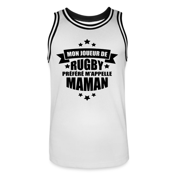 Mon Joueur de Rugby Préféré M'appelle Maman sur Maillot de basket Homme