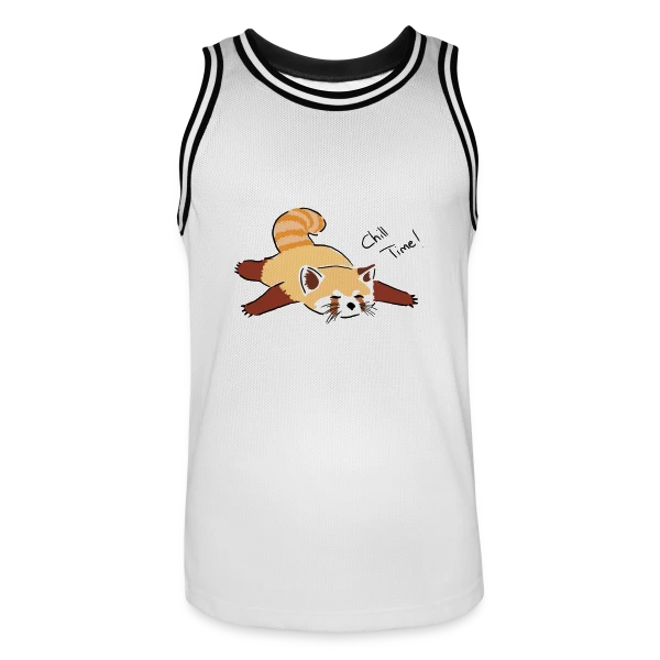 Panda Roux Détente sur Maillot de basket Homme