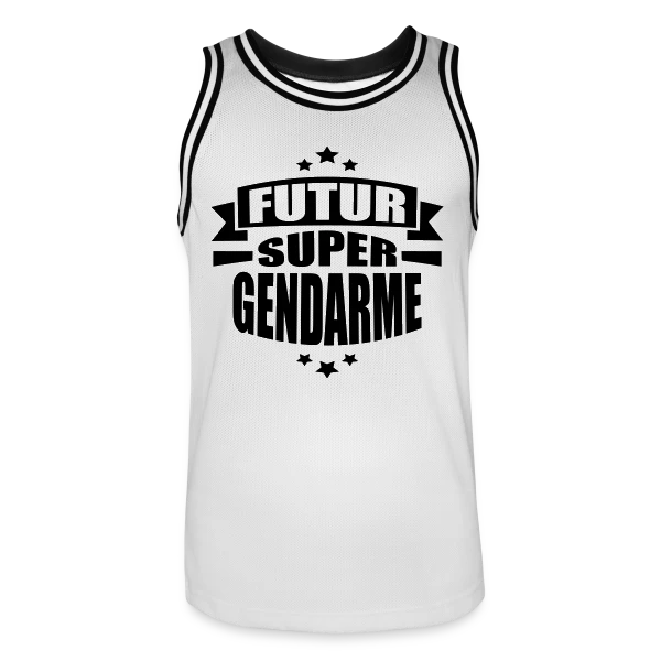 Enfant : Futur Super Gendarme ! sur Maillot de basket Homme