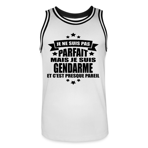 Gendarme Humoristique : Je Ne Suis Pas Parfait sur Maillot de basket Homme