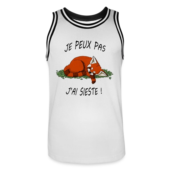 Panda Roux Sieste sur Maillot de basket Homme
