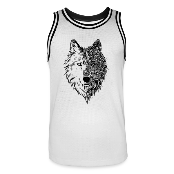 Loup Tribal Géométrique sur Maillot de basket Homme
