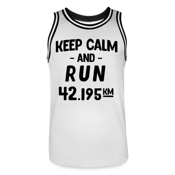 Keep Calm and Run : Motivation Course à Pied sur Maillot de basket Homme