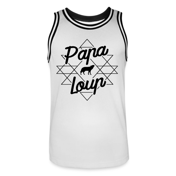 Papa Loup : Le Chef de Meute sur Maillot de basket Homme