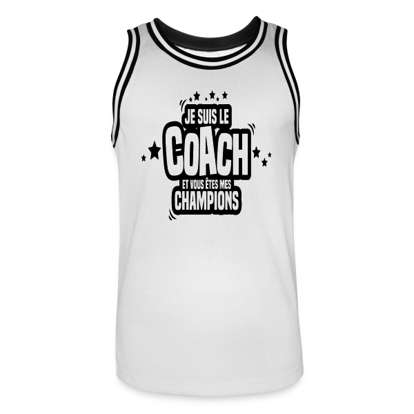 Coach Humoristique : Je Suis Le Coach, Vous Êtes Mes Champions sur Maillot de basket Homme