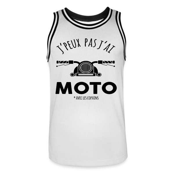 J'peux pas, j'ai moto ! sur Maillot de basket Homme