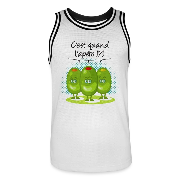 Apéro Time : L'heure Sacrée de la Détente sur Maillot de basket Homme
