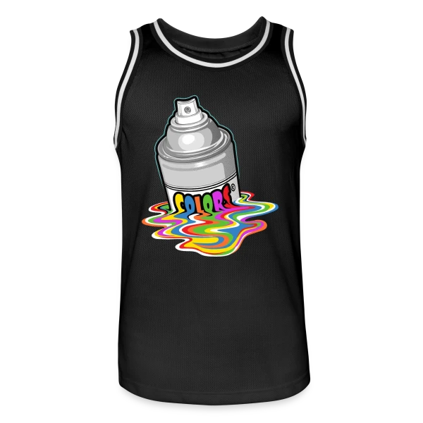 Melting Spray : Création Urbaine Éclatante sur Maillot de basket Homme