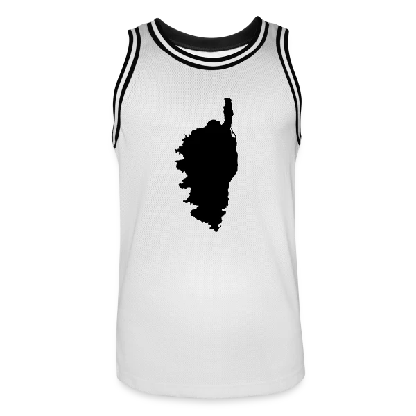 Silhouette Carte Corse sur Maillot de basket Homme