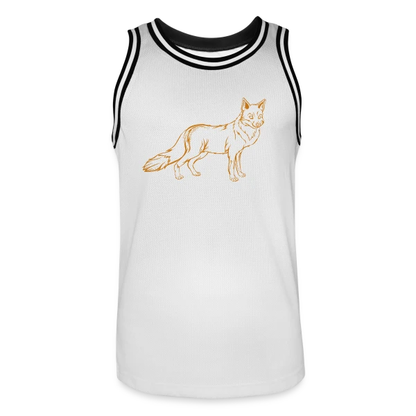 Renard Dessin Esquisse sur Maillot de basket Homme