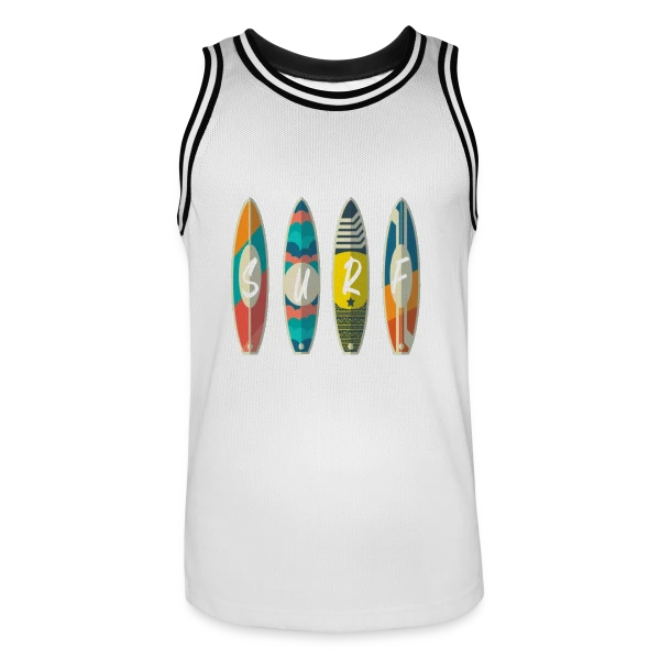 Surf : Planche & Soleil | Idée Cadeau Jeunesse sur Maillot de basket Homme