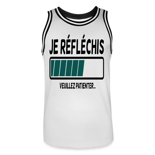 Je Réfléchis, C'est Rare ! sur Maillot de basket Homme