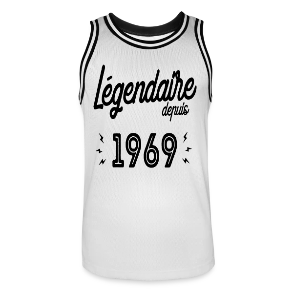 Légendaire 1969 - Cadeau Anniversaire Vintage sur Maillot de basket Homme