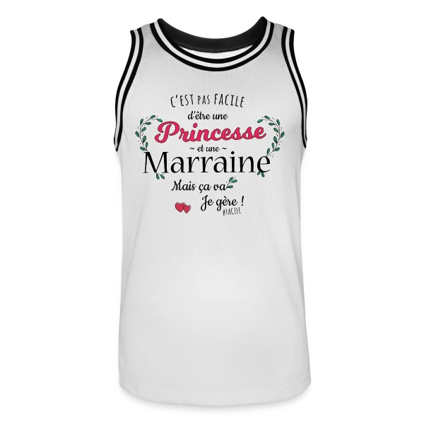 'Ma Marraine, Ma Princesse' - Cadeau Affectueux sur Maillot de basket Homme