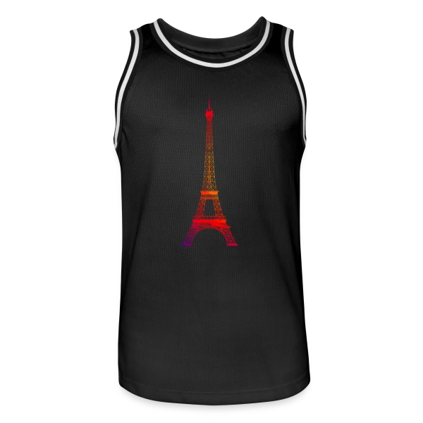 Tour Eiffel Dégradé sur Maillot de basket Homme