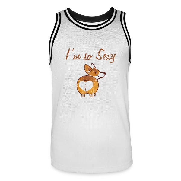 Corgi Sexy Coquin sur Maillot de basket Homme