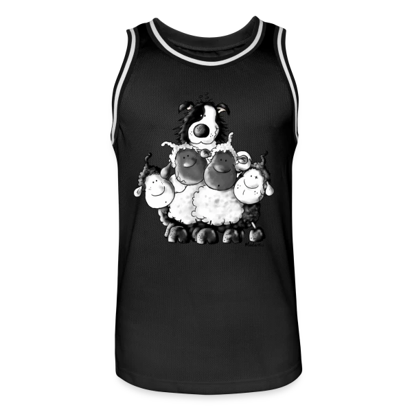 Border Collie et Moutons - Un Vrai Chien de Berger sur Maillot de basket Homme