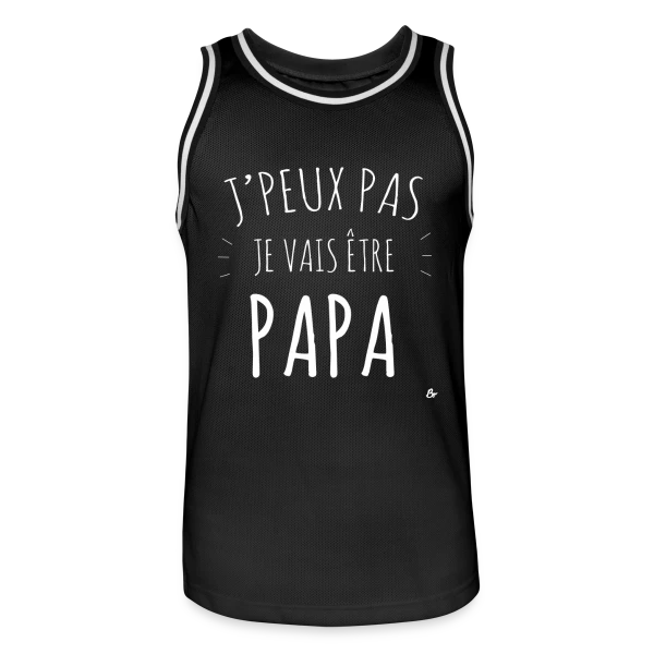 Futur Papa - J'peux pas je vais être PAPA (Annonce Bébé) sur Maillot de basket Homme