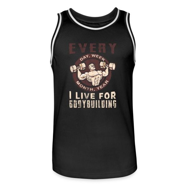 Bodybuilding: La Passion de la Musculation sur Maillot de basket Homme