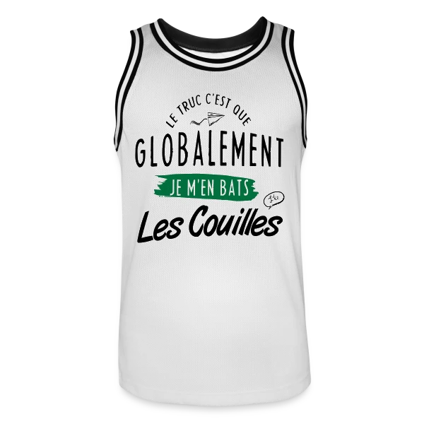 J'm'en Fous Totalement sur Maillot de basket Homme