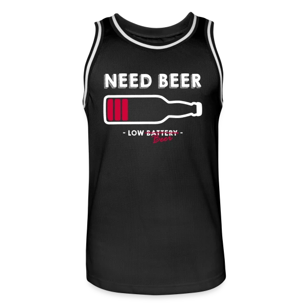 Humoristique : Need Beer, Besoin d'une Bière sur Maillot de basket Homme