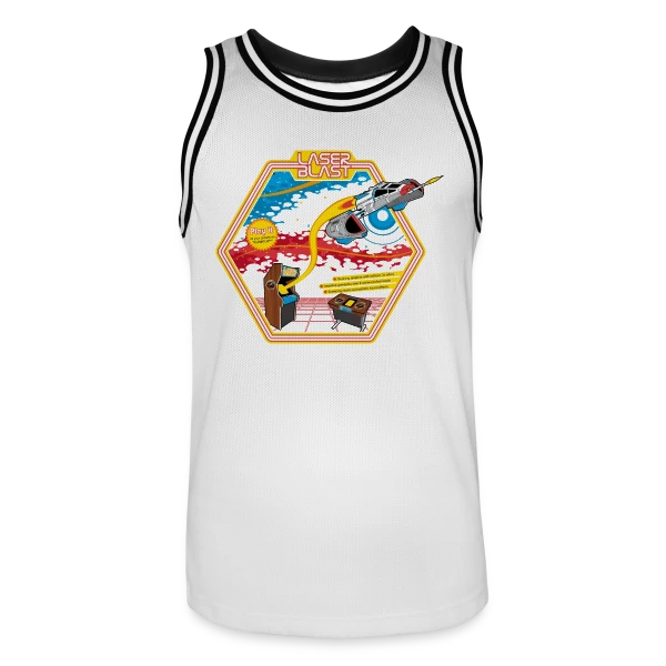 Explosion Laser : Design Lumineux sur Maillot de basket Homme