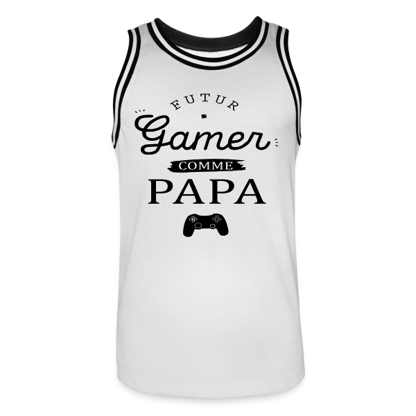 'Futur Gamer comme Papa' - Humour Père & Enfant sur Maillot de basket Homme