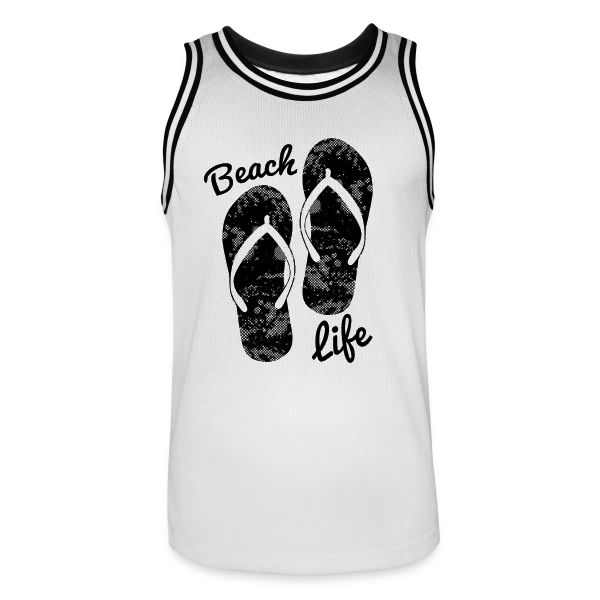 Vie de Plage Tongs Détente sur Maillot de basket Homme